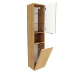 Kúpeľňová skrinka vysoká SAT Feel 36x165x32 cm dub medový mat SATFEELV36DMK SATFEELV36DMK