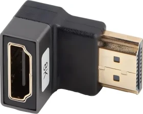 Lanberg strieborná / Redukcia / HDMI (F) na HDMI (F) / lomená dole / hliníkové telo / 8K (AD-HDMI-07)