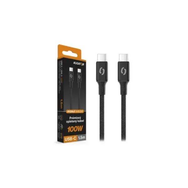 Aligator Dátový kábel Premium 5A 100W / USB-C/USB-C / čierny (DATKP77)