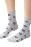 Dámske vzorované ponožky 099 MELANŽOVÁ SVĚTLE ŠEDÁ 35-37