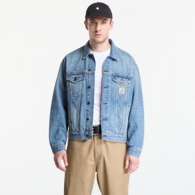 Bunda Carhartt WIP Helston Jacket UNISEX Blue Destroy Wash, Splatter XL