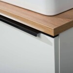 Mereo Mailo, kúpeľňová skrinka 121 cm, dub Riviera, čierne madlo CN523SB