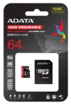 ADATA High Endurance / Micro SDXC karta / 64 GB / UHS-I U3 / Class 10 / čítanie 100 MB/s / zápis 80 MB/s / + adaptér (AUSDX64GUI3V30SHA2-RA1)