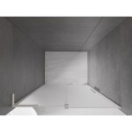 MEXEN/S - Velar L posuvné sprchové dvere 90, dekor, nikel kartáčovaný 871-090-003-31-97