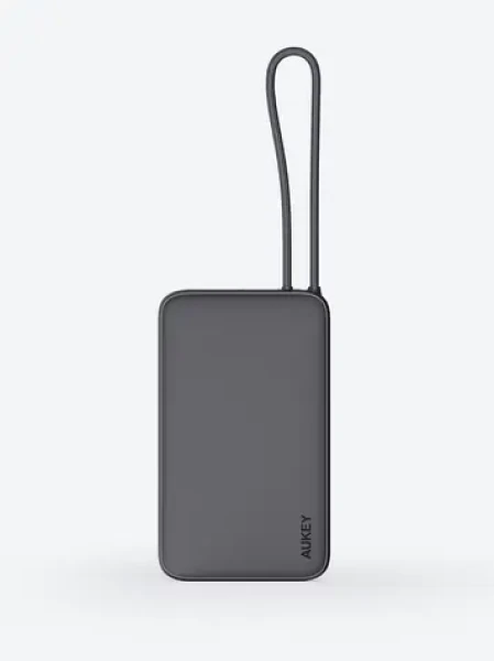 Aukey Spark Sling PB-Y53 sivá / Powerbanka / 10 000 mAh / USB-C kábel