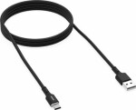 KRUX KRX0047 Nabíjací kábel USB-A - USB-C 1.2m čierna / QC 3.0 / podpora rýchleho nabíjania (KRX0047)