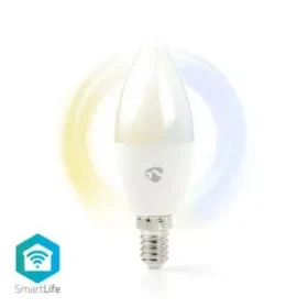 Nedis Žiarovka LED SmartLife / Wi-Fi / E14 / 470 lm / 4.9 W / 2700 - 6500 K / Android iOS / Sviečka / 1 ks (WIFILRW10E14)