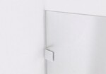 CERANO - Sprchová zástena Walk-in Orbis Top Round - Ľavá - 8 mm - guľatá vzpera - biela matná, mliečne sklo - 120x200 CER-682552