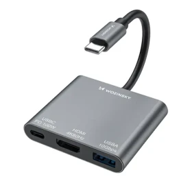 Wozinsky WHCH-01 sivá / USB-C hub / PD 100W / HDMI 4K 30Hz / USB-A 10Gbps