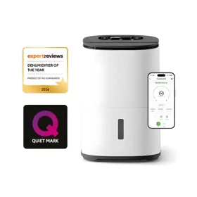 Meaco Dry Arete Two biela-čierna / Odvlhčovač a čistička vzduchu / 10 l/deň / HEPA H13 / Wi-Fi ovládanie (MeacoDryArete2-10LEU)
