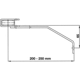 MUNK Günzburger Steigtechnik 60022 Nástenný držiak, pozinkovaná oceľ, nastaviteľný 200 - 250 mm 1 ks; 60022