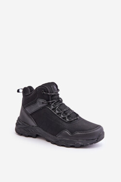 Zateplená ľahká pánska treková obuv McBraun Black 42