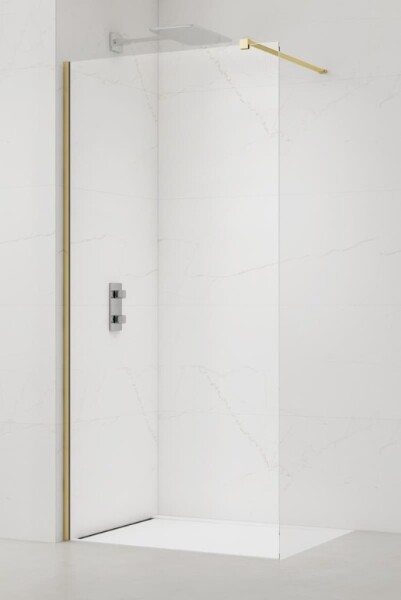 Sprchová zástena Walk-in 130 cm SAT mosadz SATBWI130PRMO SATBWI130PRMO