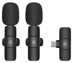Puluz PU3151B čierna / Klopový mikrofón / sada 2 ks / bezdrôtový / USB-C / 2,4 GHz (PU3151B)