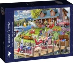 BlueBird Puzzle Horská chata pri jazere