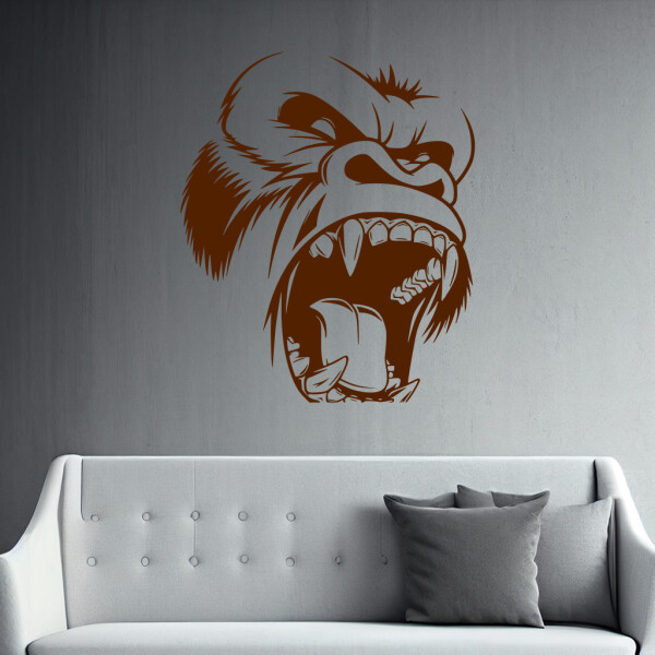 Veselá Stena Samolepka King Kong Farba: hnědá, Veľkosť: 80 x 67 cm