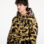 Mikina A BATHING APE 1St Camo Jacquard Shark Relaxed Fit Full Zip Hoodie UNISEX Yellow XL
