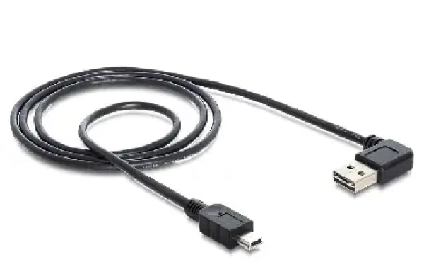 DeLock kábel Easy USB 2.0 A samec / pravouhlý USB 2.0 mini samec / 1 m (83378)
