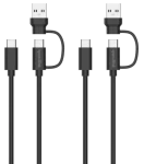 Speed Link Stream / Sada nabíjacích káblov / USB-C a USB-A na USB-C (SL-460101-BK)