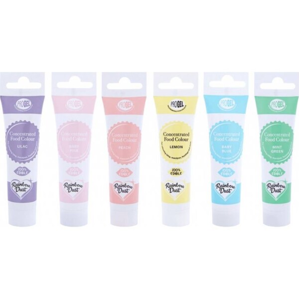 Súprava gélových farieb Rainbow Dust, pastelová 6 ks x 25 g - Rainbow Dust - Rainbow Dust