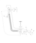OMNIRES - CGS Sifón vaňový automat komplet s napúšťaním zlatá kartáčovaná /GLB/ TK132-PLUS-3.07+64-SGLB