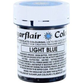 Cukrová poleva na čokoládu na bázi kakaového másla Sugarflair Light Blue (35 g) C306 dortis - Sugarflair - Sugarflair