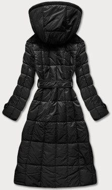 Klasický čierny dámsky prešívaný kabát (AG2-J83) odcienie czerni