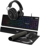 PREYON Zestaw Adepta PREYON Klawiatura Long Claw Alpha (PLCA104B) + Mysz Owl Wired (POW27B) + Słuchawki Storm Fly II Czarne (PSF253B) + Podkładka Falcon Speed M (PFS40)