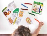 ALPINO Alpino Baby farebné detské voskovky s omaľovánkami 6ks