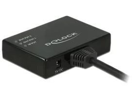 DeLock HDMI Splitter 1x2 čierna / Rozbočovač / 4K 30Hz / 2x HDMI výstup / 60 cm (87700)
