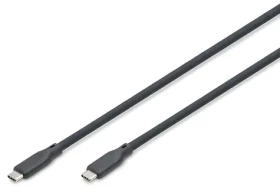 Digitus USB-C - USB-C silikónový kábel čierna / USB4 Gen 3x2 / 240 W / 16K 60Hz / 80 Gbps / 0,5 m (AK-300350-005-S)
