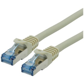 Roline 21.15.2802 RJ45 sieťové káble, prepojovacie káble CAT 6A S/FTP 2.00 m sivá dvojžilový tienený, bez halogénov, samozhášavý 1 ks; 21.15.2802