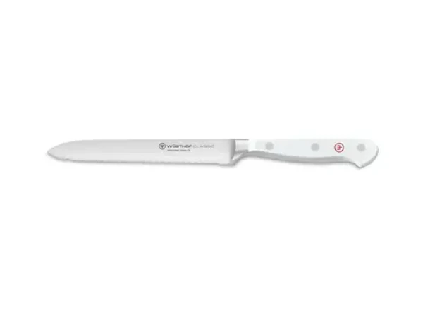 WÜSTHOF Nôž nakrajovací CLASSIC WHITE 14 cm / Nerezová oceľ X50CrMoV15 / Rukoväť POM s tromi nitmi (1040201614)