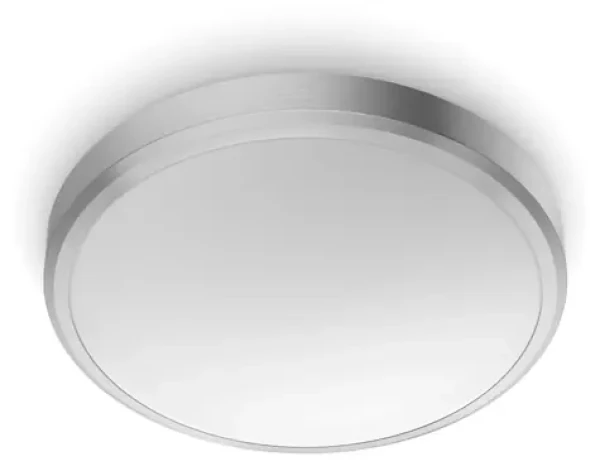 Philips Doris CL257 nikel / Kúpeľňové stropné svietidlo / LED / 17W / 1500lm / 2700K / IP44 / 31cm (SKL000358275)