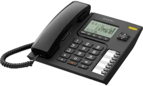 Alcatel Temporis 76 čierna / analógový telefón s LCD displejom / pamäť zoznamu 50 (TEMPORIS-76)