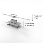 SET Sprchový žlab Kaldewei Flowline Zero 90 cm nerez černá mat a odtoková souprava FlowDrain Flat 940000010676+687744810000 KALDEWEISET25