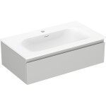 MEXEN/S - Orio kúpeľňová skrinka 80 cm s umývadlom Vela, 1 šuplík, sivá mat/biela mat 91A10-08023-1-BF62-W23M01