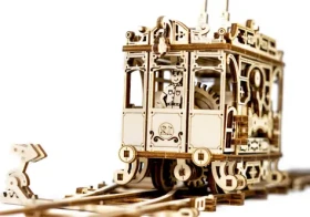 Wooden City 3D Drevené puzzle Električka s koľajami