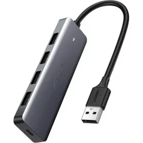 Ugreen USB HUB - 4X USB 3.2 Gen 1 s micro USB napájacím portom sivá (64260)