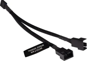 Alphacool Y-Splitter PWM čierna / Rozbočovací kábel / 4-pin na 2x 4-pin PWM / 15 cm (18676)