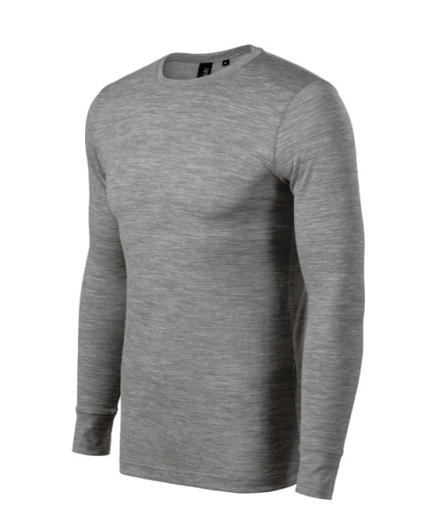 Pánske tričko Merino Rise LS tmavo šedé S