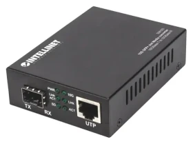 Intellinet 10G Medienkonvertor RJ45-SFP+ / Konvertor médií / 1x RJ-45 / 1x SFP+ / 10 Gbit/s / IEEE 802.3u (508193)