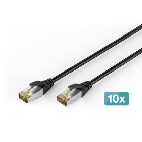 Digitus DK-1644-A-020-OD-10 RJ45 sieťové káble, prepojovacie káble CAT 6A S/FTP 2 m čierna 1 ks; DK-1644-A-020-OD-10