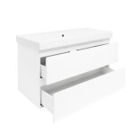Kúpeľňová skrinka s umývadlom SAT B-Way 99x50x45 cm biela lesk BWAY2100WU1BI BWAY2100WU1BI