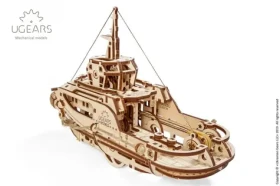Ugears 3D drevené mechanické puzzle Remorkér