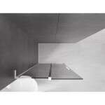 MEXEN/S - Velar L Sprchová zástena posuvná Walk-in 90 x 200, grafit 8 mm, biela 871-090-003-43-20