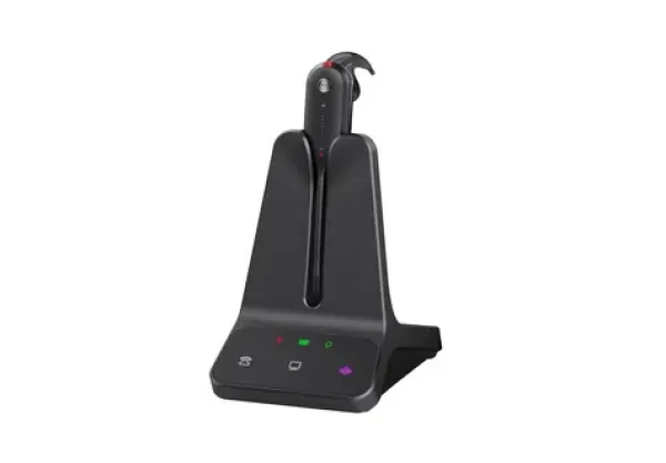Yealink WH63 E2 UC čierna / Bezdrôtové slúchadlá s mikrofónom / DECT / ušný háčik / mikrofón Boom (1208712)