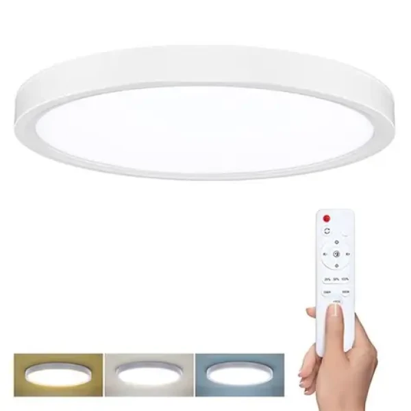 Solight WO8019 LED osvetlenie s diaľkovým ovládačom Estela White / 36W / 2700lm / 30cm / zmena chromatickosti / stmievateľ (WO8019)