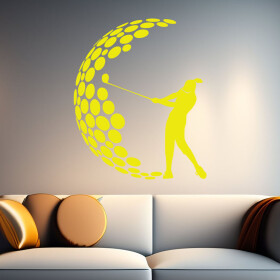 Veselá Stena Samolepka Golf Farba: žlutá, Veľkosť: 100 x 82 cm