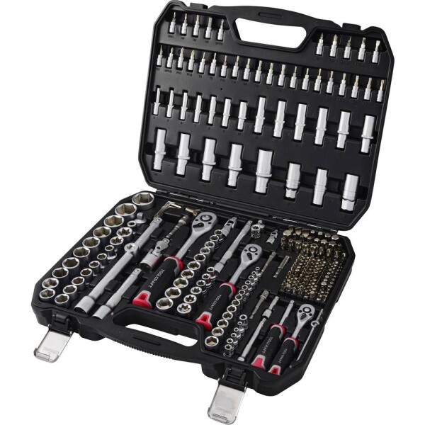 TOOLCRAFT Súprava bitov a nástrčných kľúčov, 1/2 , 1/4 , 3/8 , 255-dielna, TO-10674603; TO-10674603
